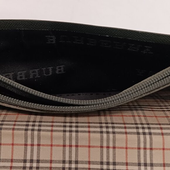 Burberry Vintage Unisex Nova Check Ivy Green Leather Wallet - Picture 13 of 16